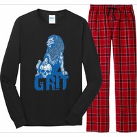 Vintage Christian Lover Quote Grit Lion Funny Retro Animal Long Sleeve Pajama Set