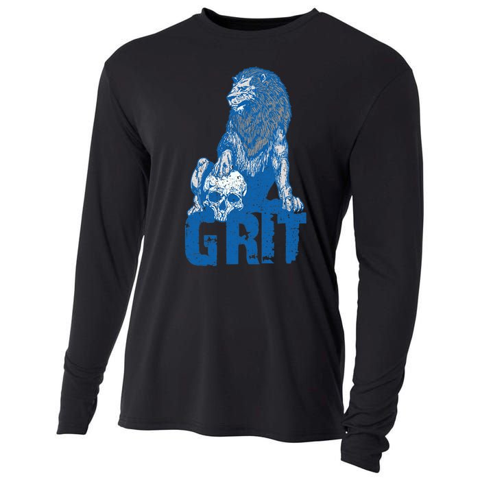 Vintage Christian Lover Quote Grit Lion Funny Retro Animal Cooling Performance Long Sleeve Crew