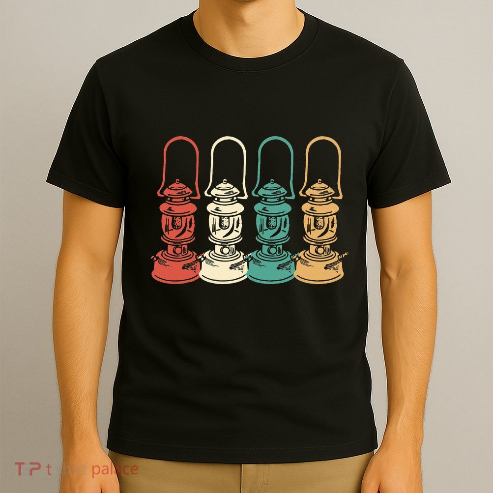 Vintage Camping Light Retro Camp Lantern T-Shirt