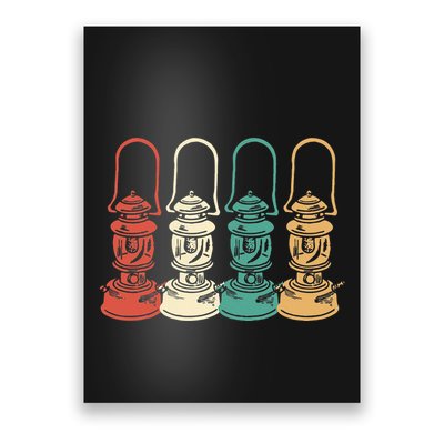 Vintage Camping Light Retro Camp Lantern Poster