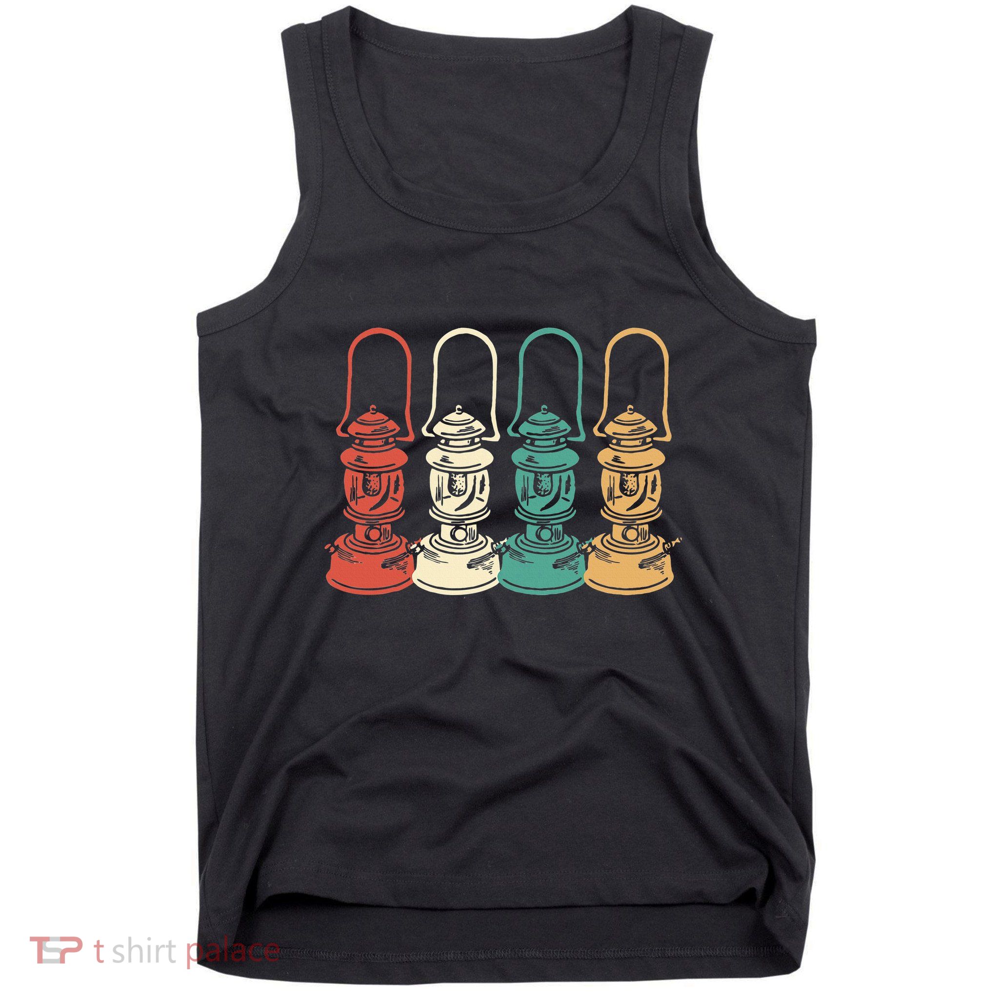 Vintage Camping Light Retro Camp Lantern Tank Top