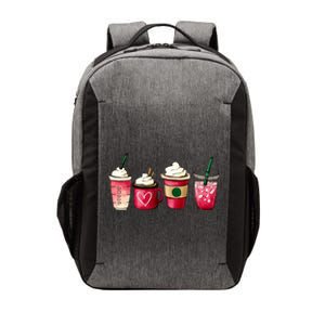 Valentine Coffee Lover Heart Latte Iced Coffee Valentine Day Vector Backpack