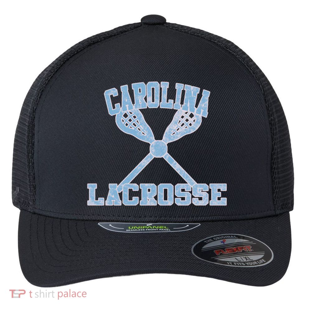 Vintage Carolina Lacrosse Cute Gift Flexfit Unipanel Trucker Cap