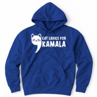 Vintage Cat Ladies For Kamala Comma La Funny Kamalaharris Gift Hoodie