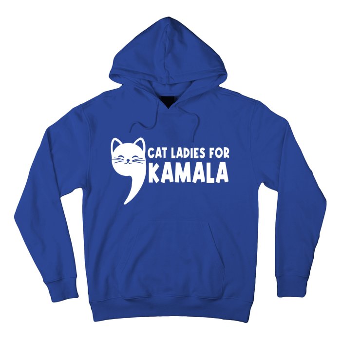 Vintage Cat Ladies For Kamala Comma La Funny Kamalaharris Gift Hoodie