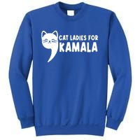 Vintage Cat Ladies For Kamala Comma La Funny Kamalaharris Gift Sweatshirt