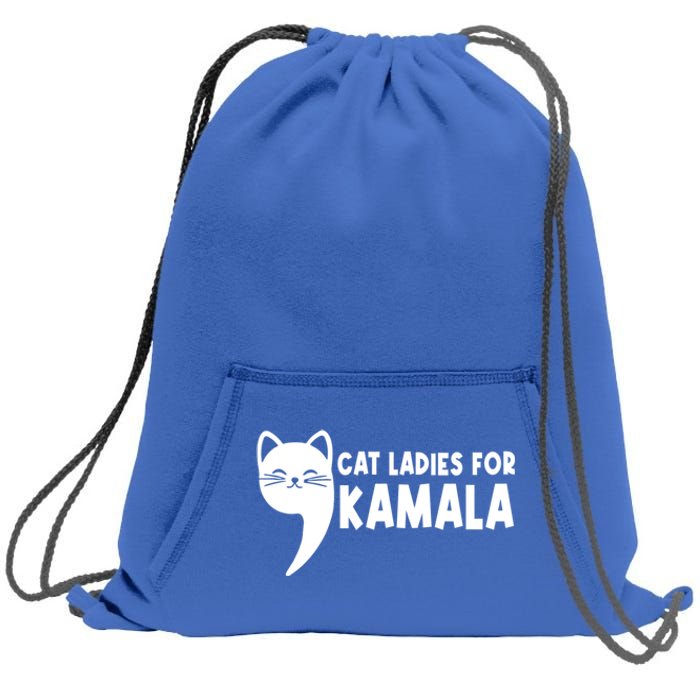 Vintage Cat Ladies For Kamala Comma La Funny Kamalaharris Gift Sweatshirt Cinch Pack Bag