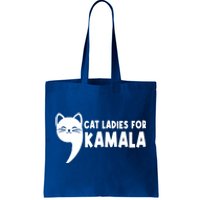 Vintage Cat Ladies For Kamala Comma La Funny Kamalaharris Gift Tote Bag