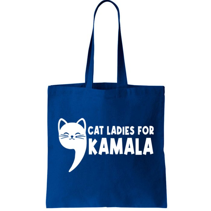 Vintage Cat Ladies For Kamala Comma La Funny Kamalaharris Gift Tote Bag