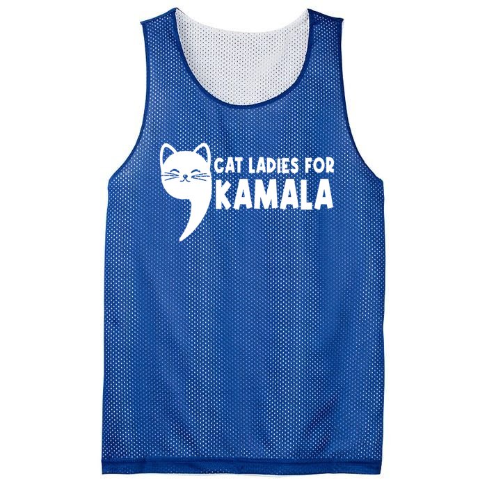 Vintage Cat Ladies For Kamala Comma La Funny Kamalaharris Gift Mesh Reversible Basketball Jersey Tank