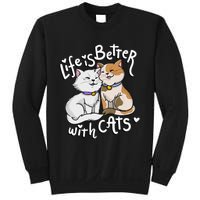 ValentineS Cat Lover Life Is Better With Cats MotherS Day Sweatshirt