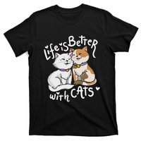 ValentineS Cat Lover Life Is Better With Cats MotherS Day T-Shirt