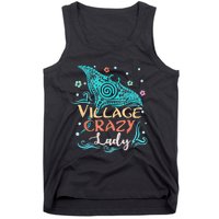 Village Crazy Lady Funny Gift Tiki Hawaiian Polynesian Tank Top