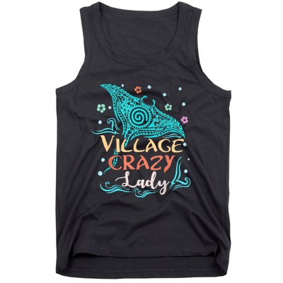 Village Crazy Lady Funny Gift Tiki Hawaiian Polynesian Tank Top