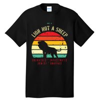 Vintage Conservative Lion Not A Sheep Tall T-Shirt