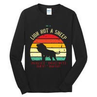 Vintage Conservative Lion Not A Sheep Tall Long Sleeve T-Shirt