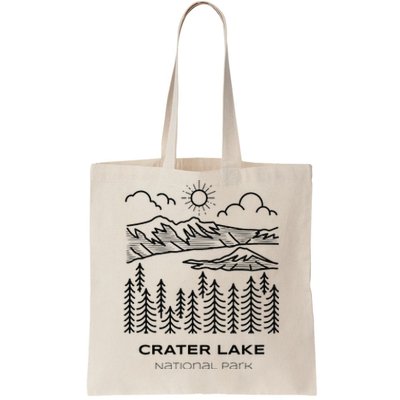 Vintage Crater Lake National Park Hike Tote Bag