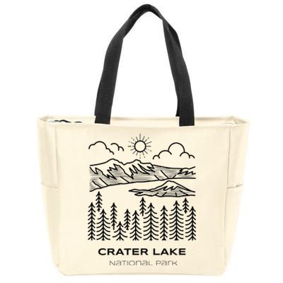 Vintage Crater Lake National Park Hike Zip Tote Bag