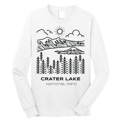 Vintage Crater Lake National Park Hike Long Sleeve Shirt