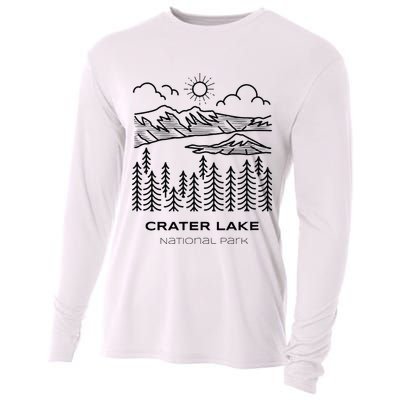 Vintage Crater Lake National Park Hike Cooling Performance Long Sleeve Crew