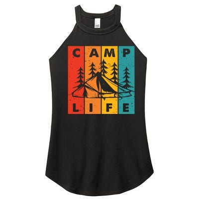 Vintage Camping Life Retro Funny Gift Women’s Perfect Tri Rocker Tank