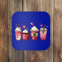 Valentine Coffee Lover Heart Valentines Day Funny Gift Coaster