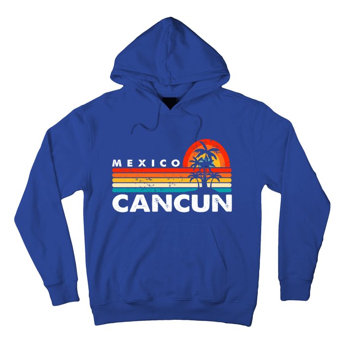 Vintage Cancun Mexico Retro 70S Beach Vacation Cute Gift Hoodie