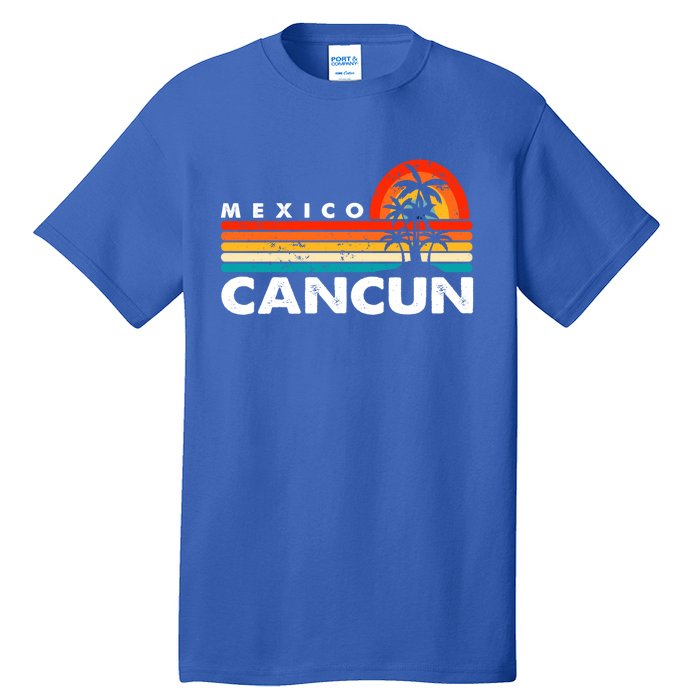 Vintage Cancun Mexico Retro 70S Beach Vacation Cute Gift Tall T-Shirt