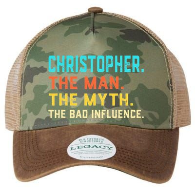 Vintage Christopher Man Myth The Bad Influence First Name Legacy Tie Dye Trucker Hat