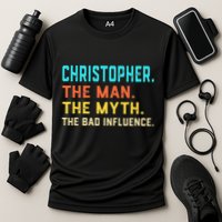 Vintage Christopher Man Myth The Bad Influence First Name Performance Shirt