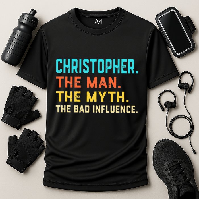 Vintage Christopher Man Myth The Bad Influence First Name Performance Shirt