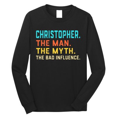 Vintage Christopher Man Myth The Bad Influence First Name Long Sleeve Shirt