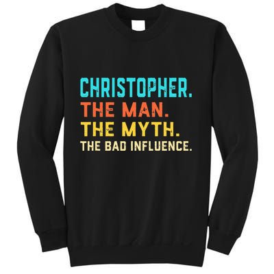 Vintage Christopher Man Myth The Bad Influence First Name Sweatshirt