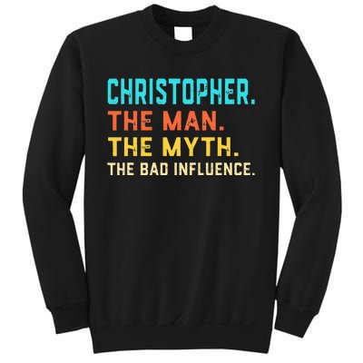 Vintage Christopher Man Myth The Bad Influence First Name Sweatshirt