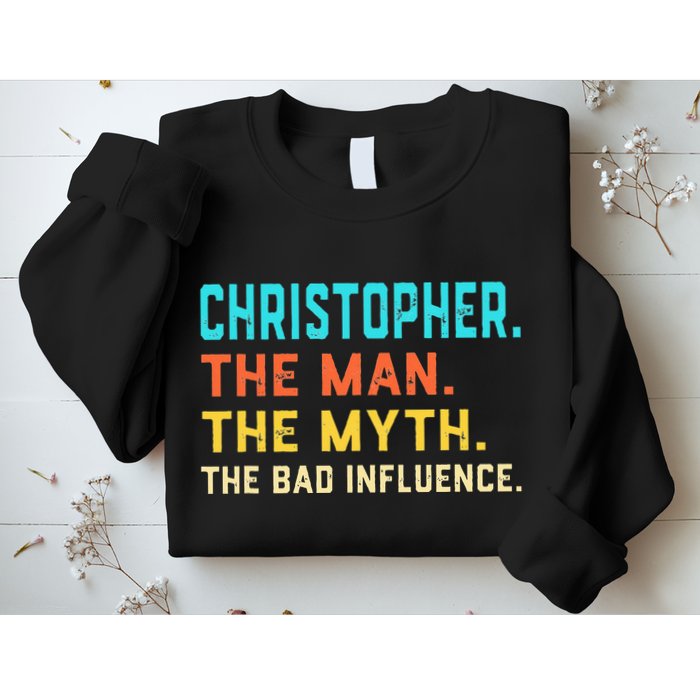 Vintage Christopher Man Myth The Bad Influence First Name Sweatshirt