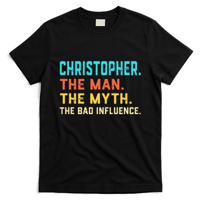 Vintage Christopher Man Myth The Bad Influence First Name T-Shirt