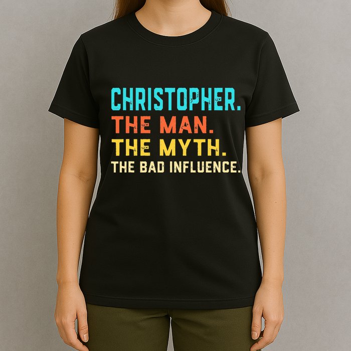 Vintage Christopher Man Myth The Bad Influence First Name T-Shirt