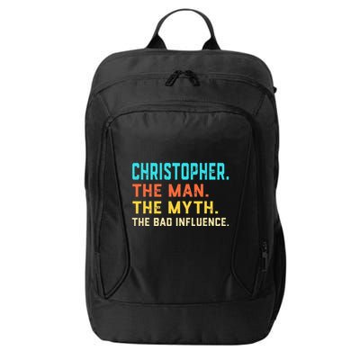 Vintage Christopher Man Myth The Bad Influence First Name City Backpack