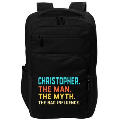 Vintage Christopher Man Myth The Bad Influence First Name Impact Tech Backpack