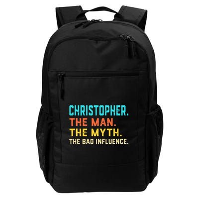 Vintage Christopher Man Myth The Bad Influence First Name Backpack