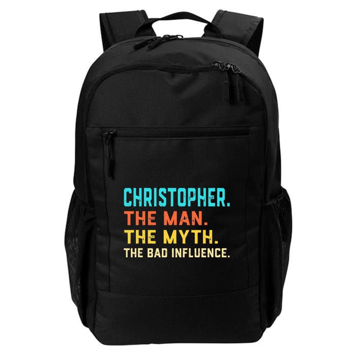 Vintage Christopher Man Myth The Bad Influence First Name Backpack