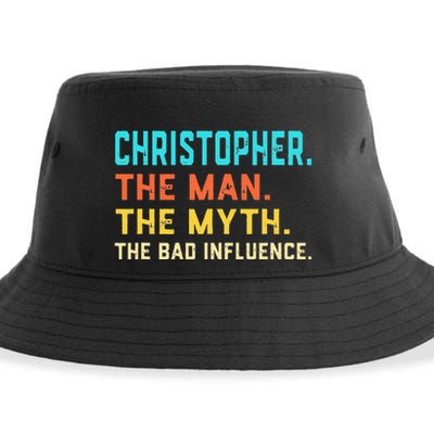 Vintage Christopher Man Myth The Bad Influence First Name Sustainable Bucket Hat