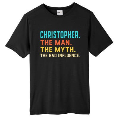 Vintage Christopher Man Myth The Bad Influence First Name Tall Fusion ChromaSoft Performance T-Shirt