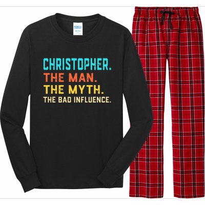 Vintage Christopher Man Myth The Bad Influence First Name Long Sleeve Pajama Set