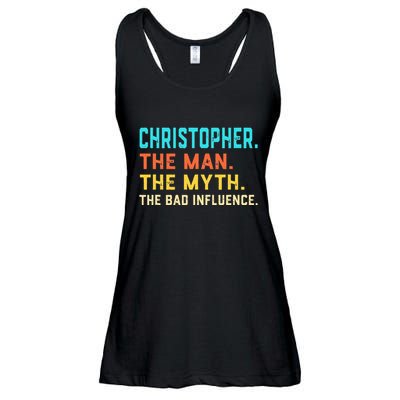 Vintage Christopher Man Myth The Bad Influence First Name Ladies Essential Flowy Tank