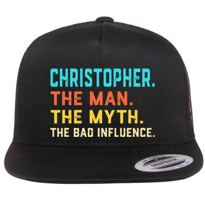 Vintage Christopher Man Myth The Bad Influence First Name Flatbill Hat