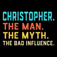 Vintage Christopher Man Myth The Bad Influence First Name Flatbill Hat