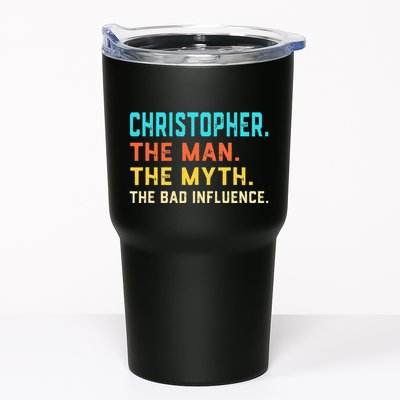 Vintage Christopher Man Myth The Bad Influence First Name Tumbler