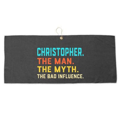 Vintage Christopher Man Myth The Bad Influence First Name Large Microfiber Waffle Golf Towel