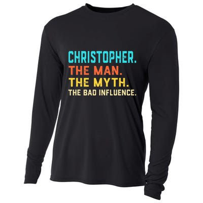 Vintage Christopher Man Myth The Bad Influence First Name Cooling Performance Long Sleeve Crew